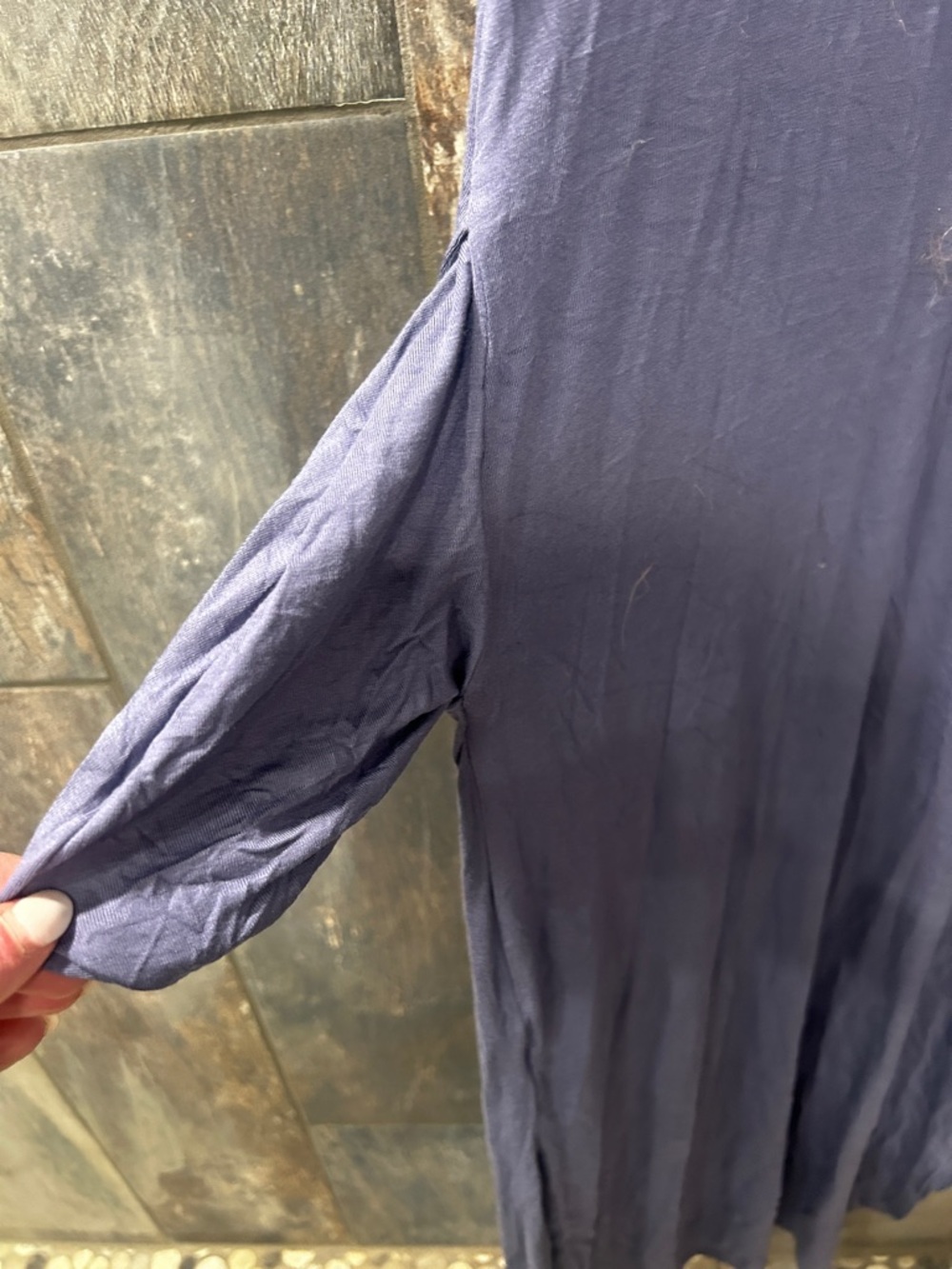 Sleeveless V-Neck Maxi Dress in Purple with Side Slit - Picture 8 of 10